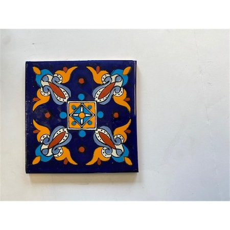 Talavera 6 x 6 in. Mexican Decorative Tiles, L113, 4PK L113 6X6